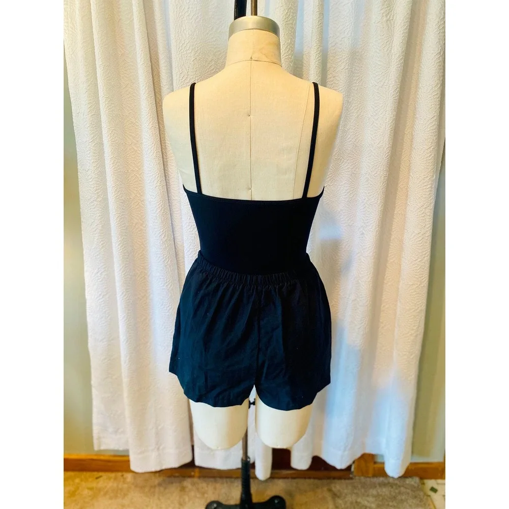 Vintage Le Cove‎ Striped Swimsuit with Built-In Shorts, Size 10